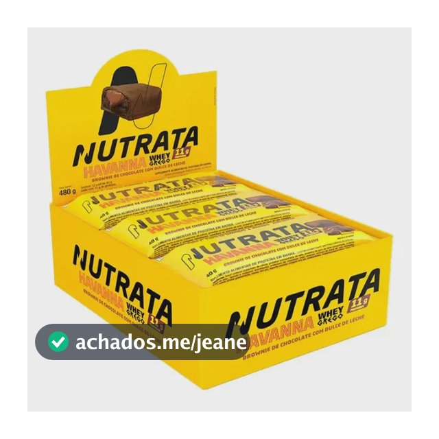 Whey Grego Bar Havanna - Nutrata 12 un.