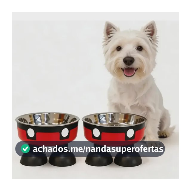 Kit 2 Comedouro Alto Elevado Mick P/ Caes E Gatos 350ml