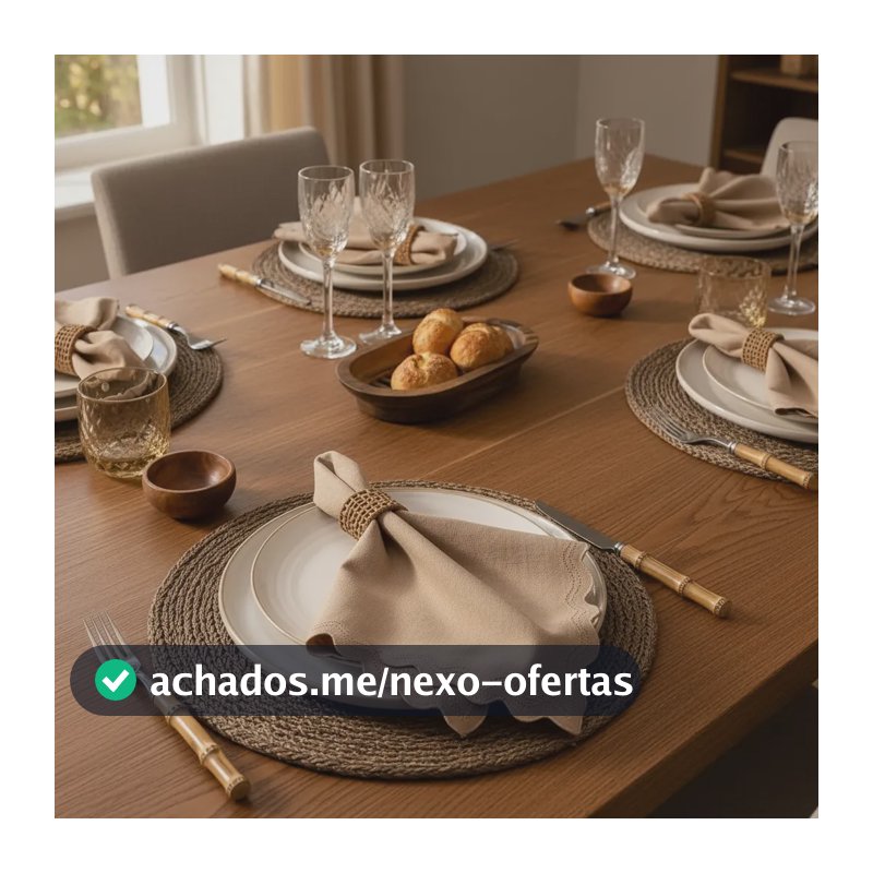 Kit 10 Guardanapos De Tecido Oxford 35x35 Mesa Posta Premium Bege Liso