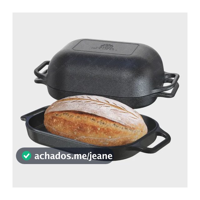 Assadeira De Pão Levain Forno Holandes Dutch Oven 2 Em 1  Preto