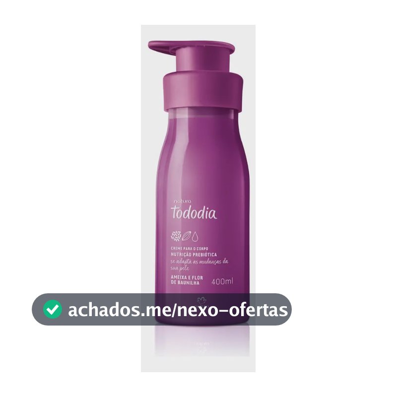 Creme Hidratante Corporal Natura Todo Día 400 ml Fragrância Ameixa e Flor de Baunilha