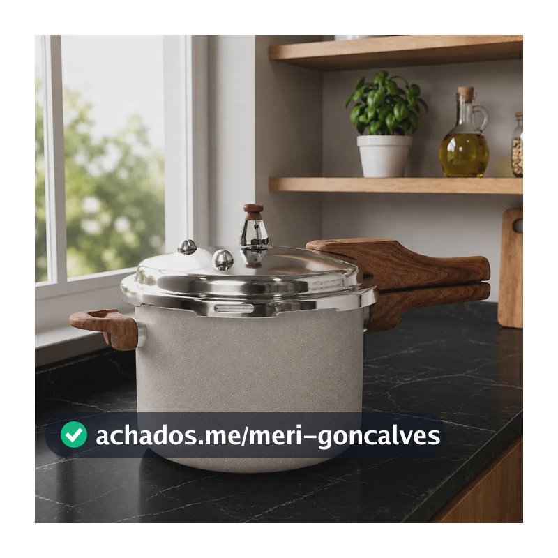 Panela Pressão 4,2l Indução Cerâmica 4 Válvulas Segurança Cor Cinza Claro