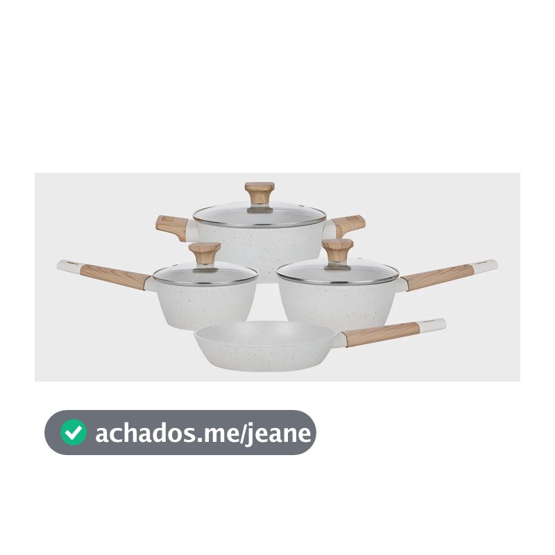 Conjunto Panelas Studio Cook 5 Pçs Indução Marmol Mimo Style