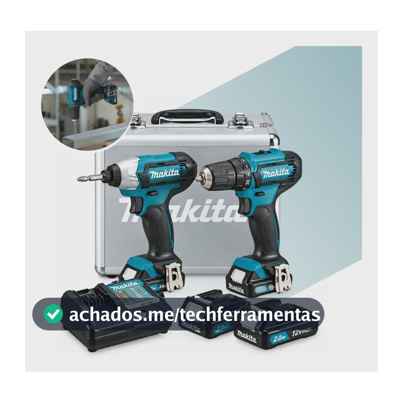 Kit Parafusadeira Furadeira Makita Clx224sax 12v Com Maleta