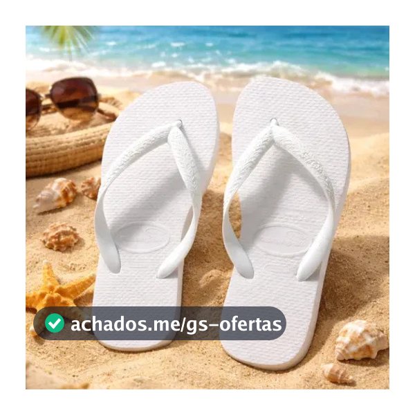 Chinelo Unissex Top Havaianas Liso Branco