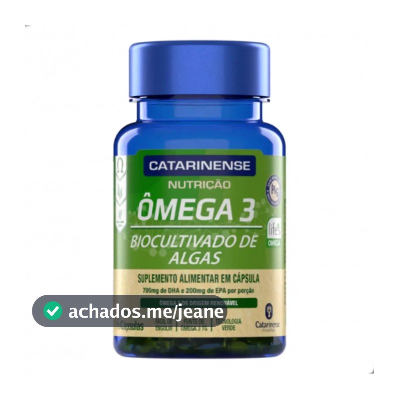Ômega 3 Biocultivado de Algas Catarinense Nutrição 120 Cps