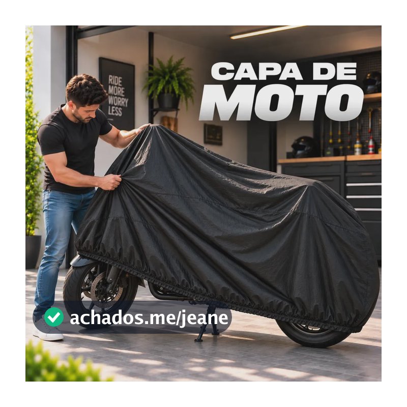 Capa Para Moto Scooter Impermeável Premium Fácil de Colocar e Retirar Térmica Protege Contra Sol Chuva Poeira Sereno Raios UV Não Risca a Pintura Material Reforçado Durável Excelente Acabamento