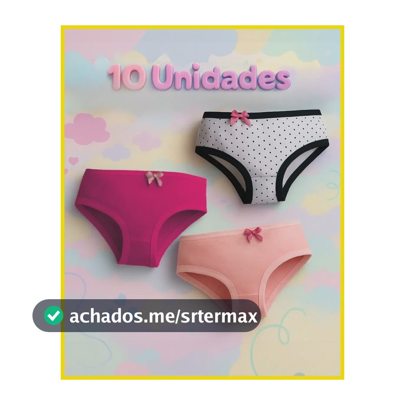 10 Calcinha Infantil Antialergica Algodao Premium Kit Basica Sortido 12