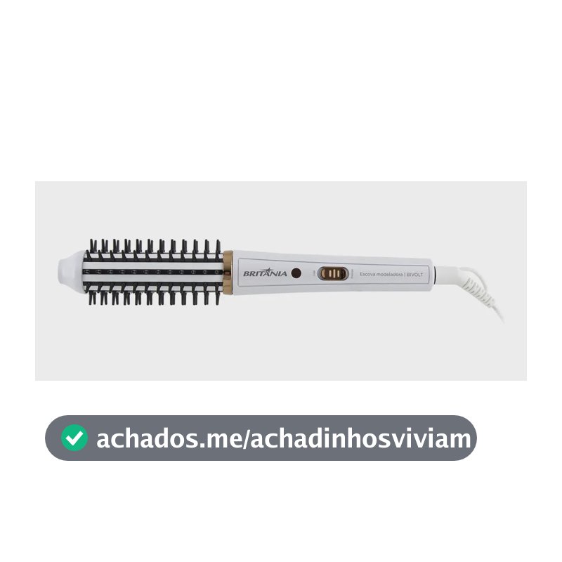 Escova Modeladora Britânia 2 em 1 Branca Antiaderente 60W BEC04 Bivolt