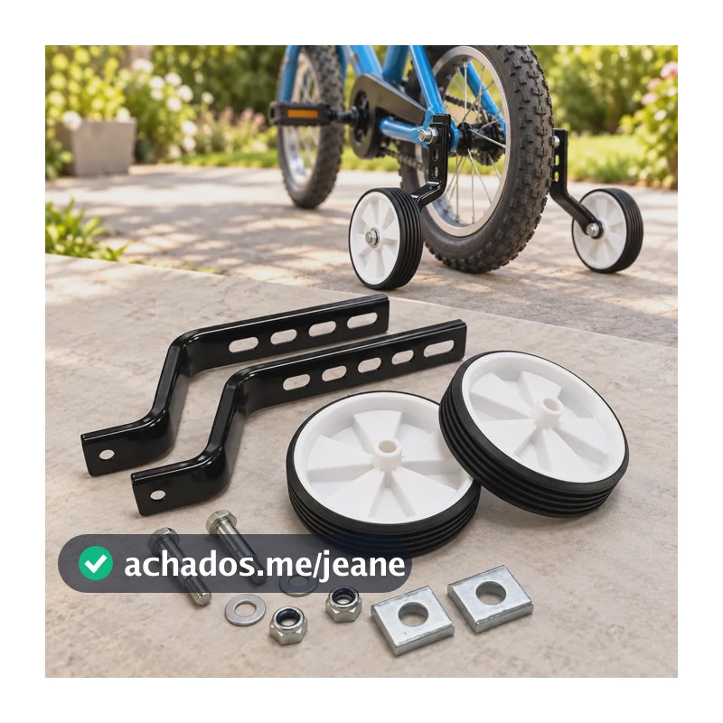 Rodinha Lateral Reforçada Para Bicicleta Infantil Aro 12 14 16 18 20 Aço Regulável Resistente