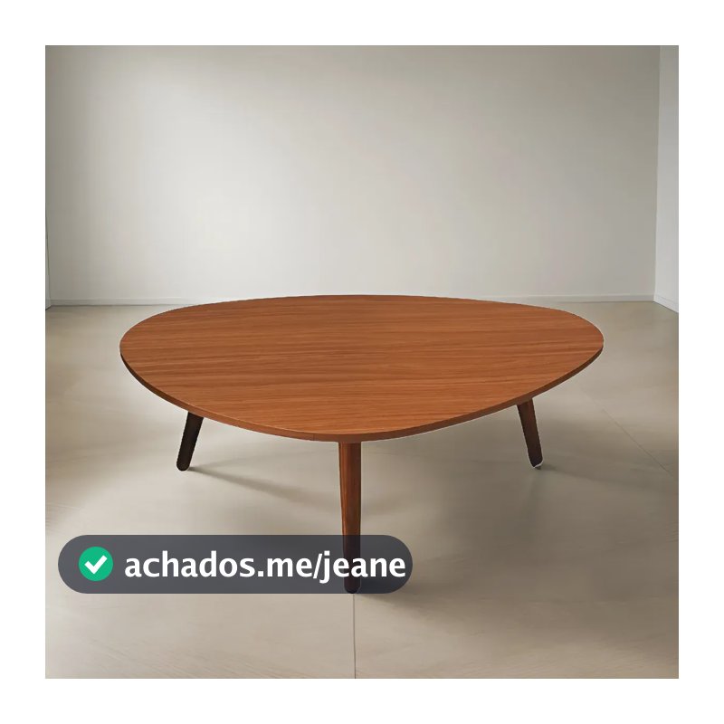 Mesa De Centro Para Sala Madeira Orgânica 69cm - Mel Mel