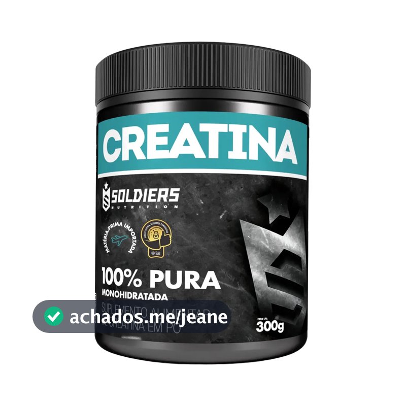 Creatina Soldiers Nutrition em pó Sem sabor x 300g