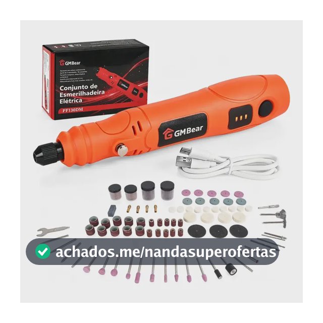 Micro Retífica Recarregável 210 Kit Completo com Acessórios , Lixar Gravar Polir Para Madeira Joias DIY