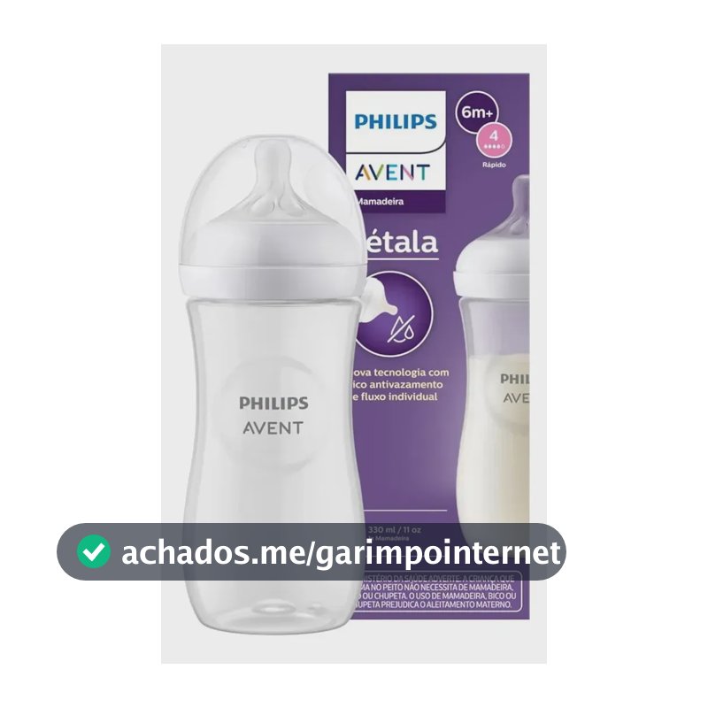 Philips Avent Pétala 3.0 mamadeira 330mL cor transparente