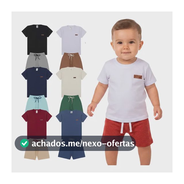 Kit 3 Conjuntos De Roupa Bebe Menino Infantil Basico Casual Kit 3 Conjuntos Sortidos 1 - Veste 6 A 12 Meses