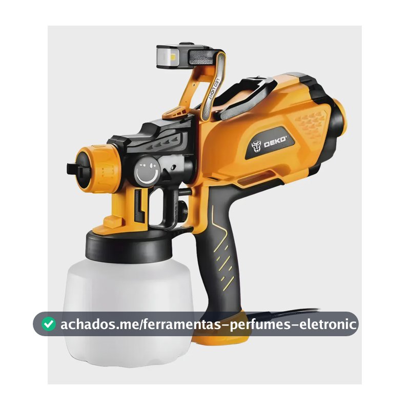 Pistola De Pintura Pulverizadora Hvlp 600w 1200ml 110v Deko 600w 127v