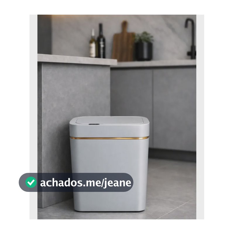Lixeira Sensor Automática Inteligente 18l Branca Aproximação Branca