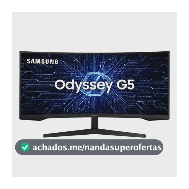 Monitor Gamer Samsung Odyssey G5 34  Uwqhd Preto 127/220v