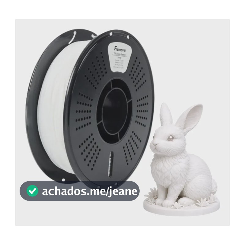 Filamento TPU High Speed Fremover 1.75mm cores Branco de 800g