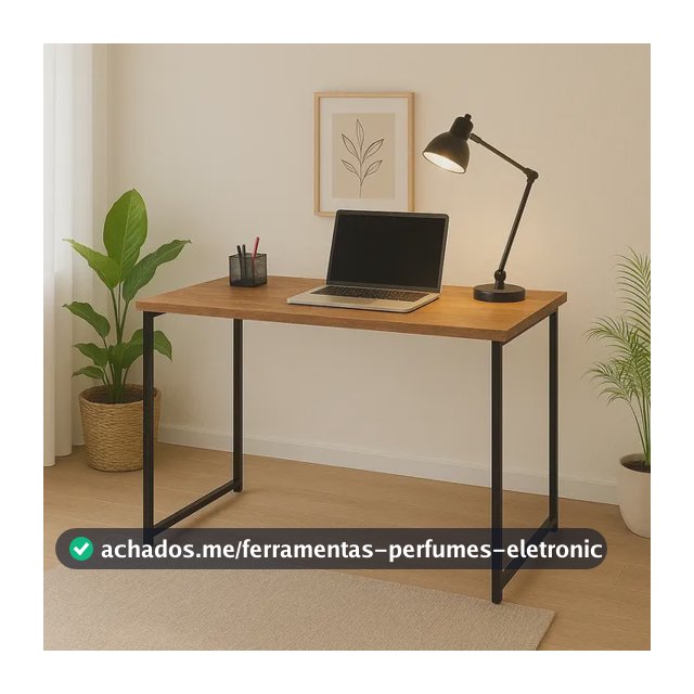 Escrivaninha Industrial 90cm Mesa Estudo Aparador  Aço Mdf
