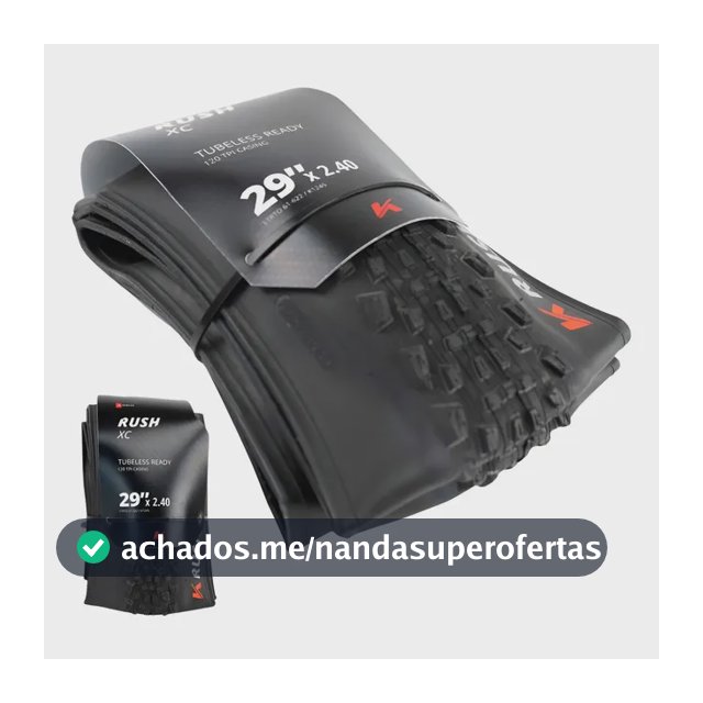 Pneu Bike Kenda Rush Xc Pro Sct Tubeless 29x2.40 Mtb 120tpi Preto