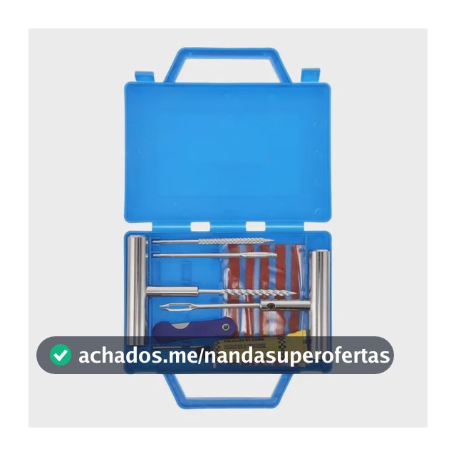 Kit 8 Reparo Pneu Sem Câmara + Maleta Remendos Moto E Carro