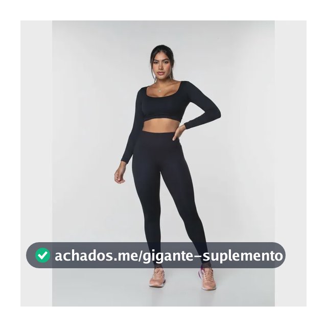 Diasp Conjunto Poliamida Cropped Frio E Legging Feminino Fit