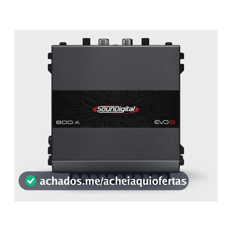 Módulo Amplificador Soundigital 800.4 Evo6 Classe D 4 Canais 4 Ohms - Canal 2 Ohms Bridge 4 Ohms - Sd 800w Rms 4c Potência Som Automotivo Carro Caminhonete Picapes Suv 800 Wrms 800.4-4 Sd800.4 Evo 6