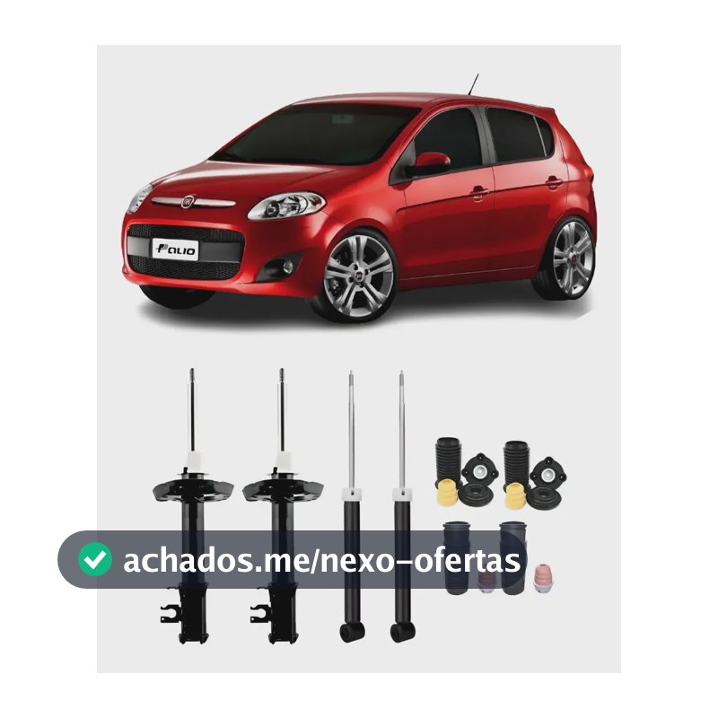 4 Amortecedores + 4 Kits Palio Attractrive 2013 2014 2015 16