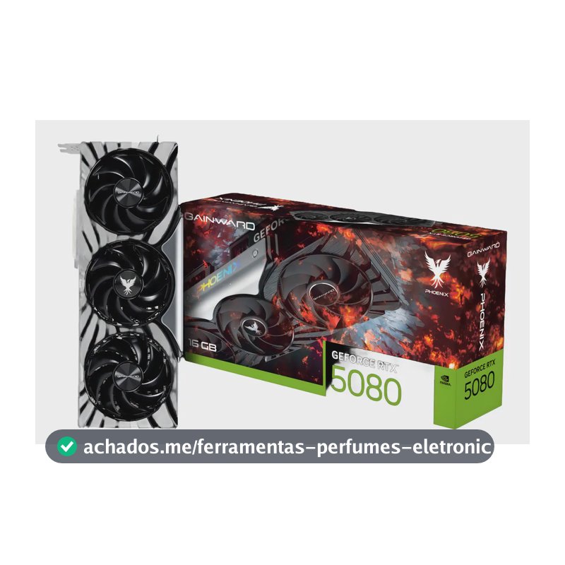 Placa de Vídeo Gainward Phoenix RTX 5080 16GB GDDR7 8K Ray Tracing