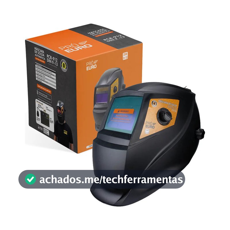 Máscara de Solda Automática PCR-912 Com Tripla Regulagem Pró Euro