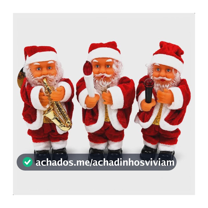 Papai Noel C/ Som Musical Natal Boneco Enfeite Mesa Presente 3
