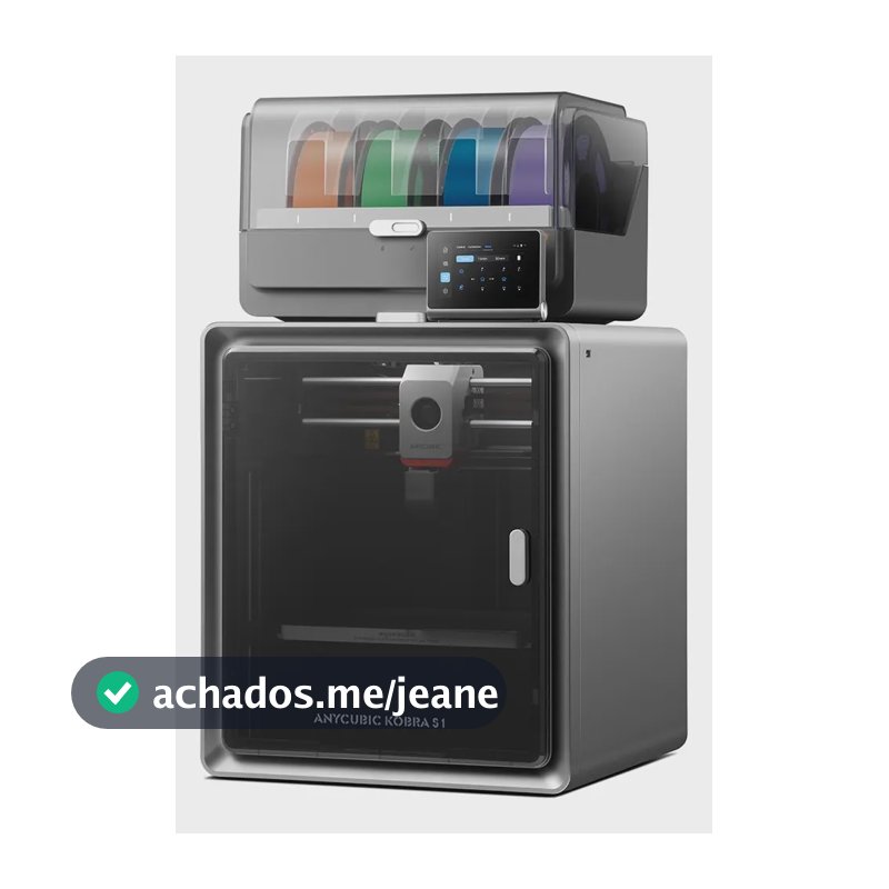 Impressora 3D Anycubic Kobra S1 Combo 600mm/s Multicor PLA ABS FDM
