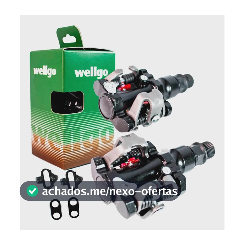 Pedal Bike Clip Sapatilha Wellgo M919 Esferas Mtb C/ Tacos Preto