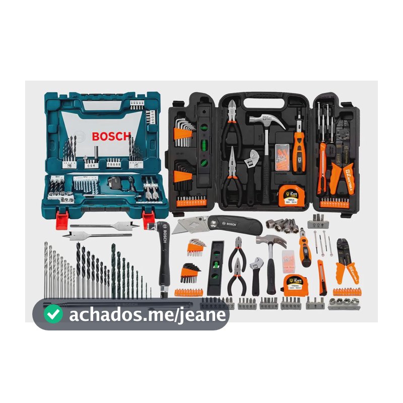 Kit Maleta Ferramentas Completa 194 Peças Bosch Profissional Preto