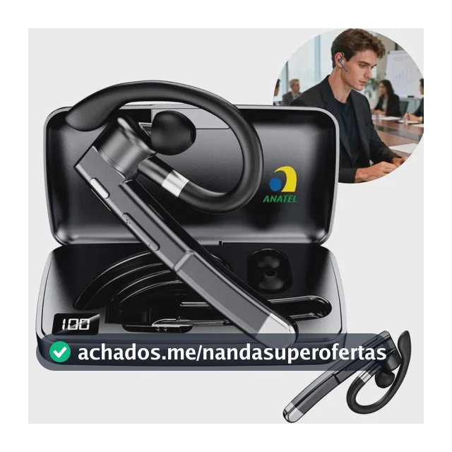Fone De Ouvido Bluetooth5.4 Semfio Profissional Estojo Led Com Microfone E Cancelamento De Ruído Cvc 8.0 Para Home Office E Chamadas Preto
