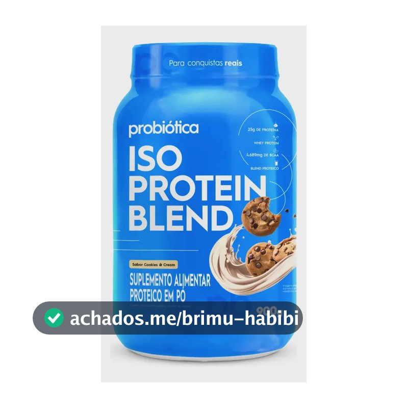 Whey protein Probiótica Iso Blend em pó sabor Cookies and cream x 900g