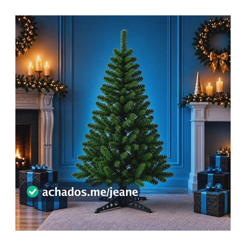 Árvore De Natal 1,20m 120 Galhos Verde Artificial Cheia Deco Verde