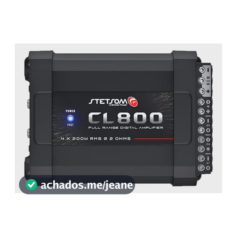 Modulo Amplificador Stetsom Cl800.4 Digital Full Range C Nfe Preto