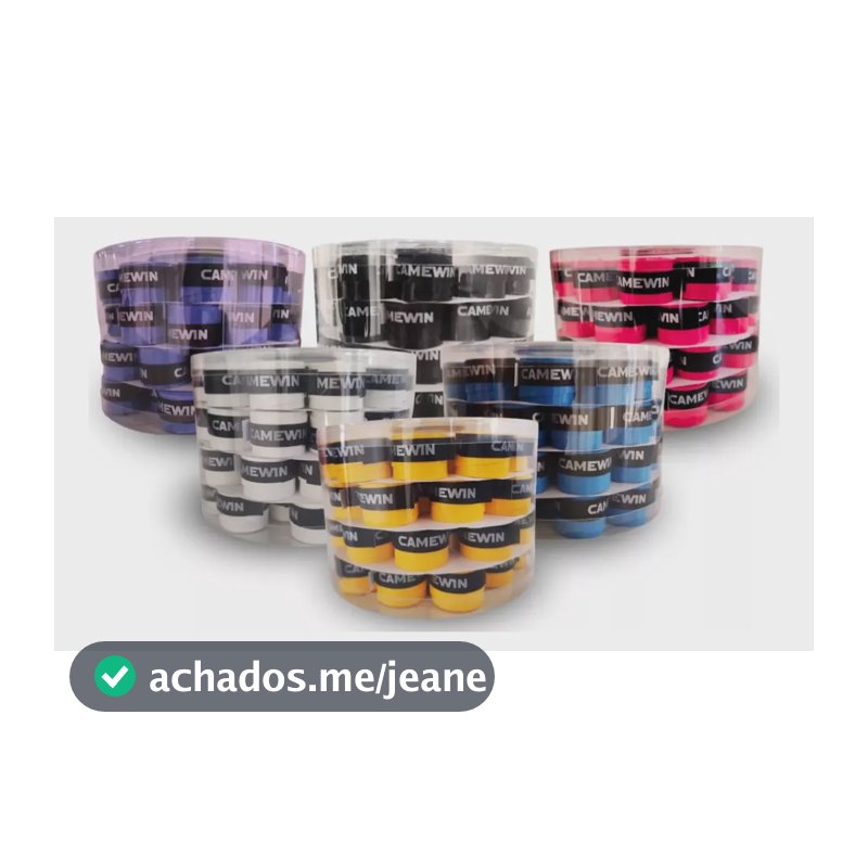 Kit 60 Overgrip Beach Tennis Padel Camewin Modelo Pegajoso | Mix Colorido