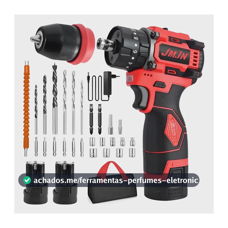 Kit Parafusadeira Furadeira Chave Impacto Profissional