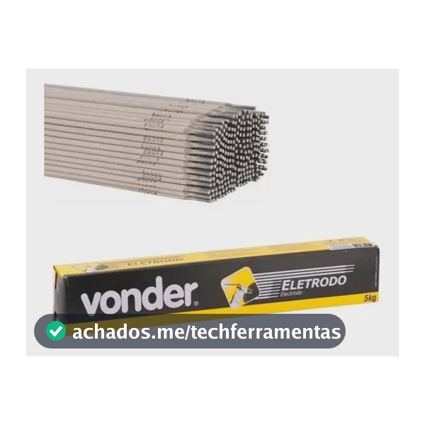 Eletrodo E 6013 Solda Elétrica 2,50mm 5kg Vonder Cor da punta Preto