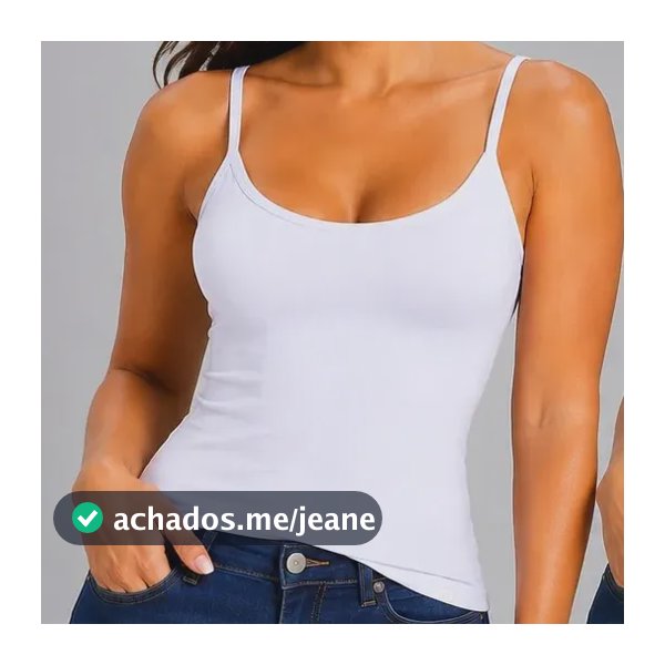 Kit 2 Regata Feminina Alça Algodão Cotton Confortável 25619