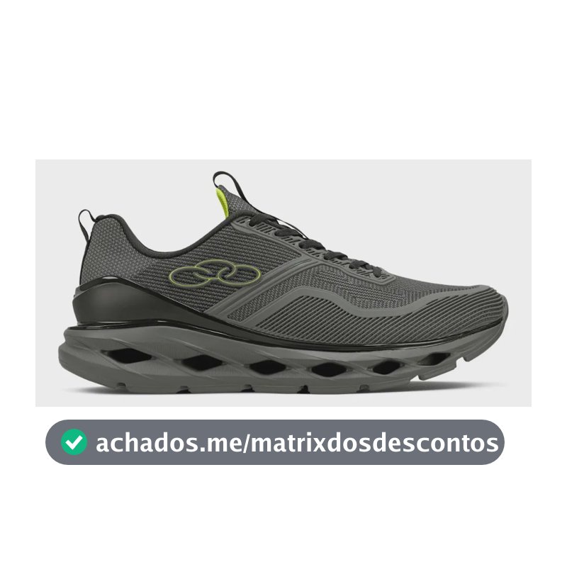 Tênis Masculino Olympikus Gama Chumbo/preto Liso 40 Br