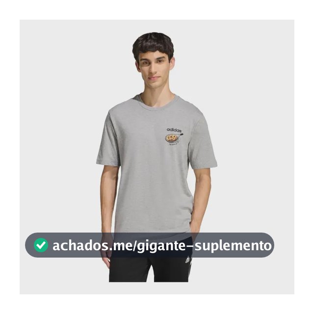 Camiseta Estampada Snack Cookie adidas Cinza M