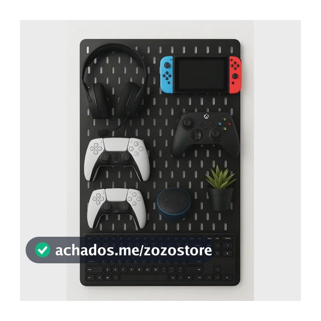 Pegboard Premium Setup Gamer Home Office Preto Top Full Roncato Store