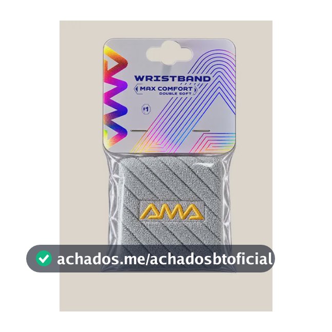 Par De Munhequeiras Ama Sport - Alta Absorção - Beach Tennis Cinza Unico