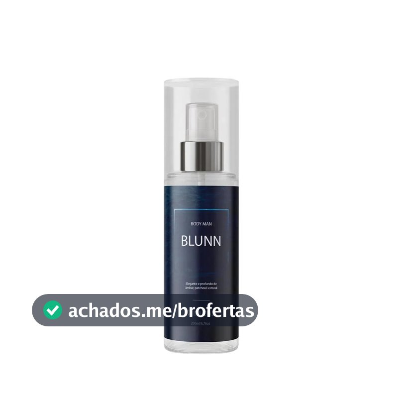 Body Splash Masculino Blunn 200ml By Primacial - Perfume Floral Cítrico