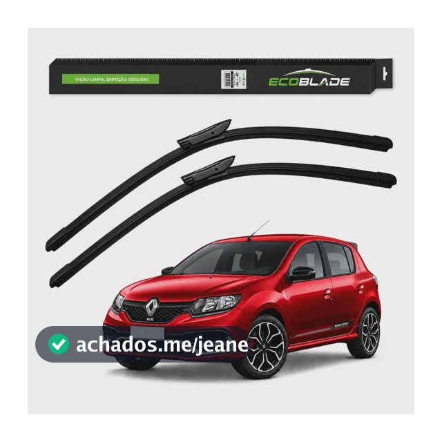 Par De Palhetas Ecoblade Limpador Vidro De Carro Premium Renault Sandero 2015 A 2026 Renault