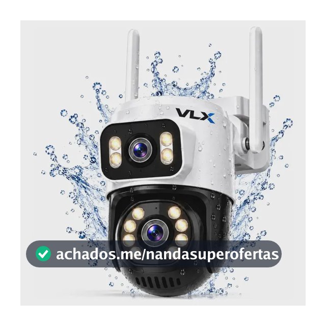Câmera Segurança WiFi A28B 4K Dupla Lente Externa IP66 Visão Noturna Colorida Áudio Bidirecional 360° iCSee Detecção Movimento PTZ Monitoramento Celular VLX